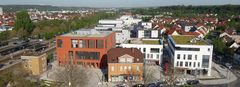 Rathaus Eislingen, Eislingen/Fils, Luftaufnahme